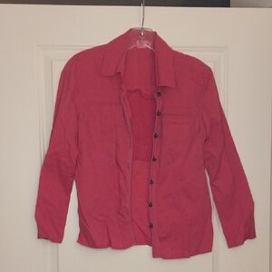 BCBGirls Pink Button-Up Blouse